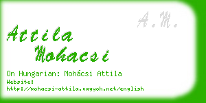 attila mohacsi business card