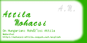 attila mohacsi business card